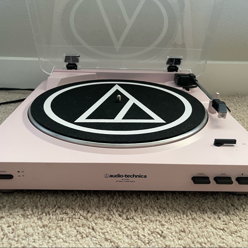 Pink Audio-Technica Record Player